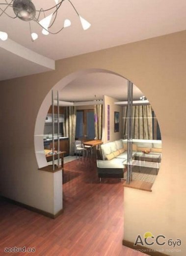 Арка в квартире круглая